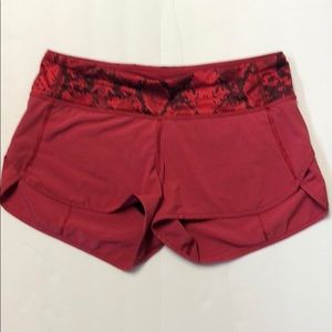 Lululemon Speed Up Shorts Red 2.5” Inseam Size 4